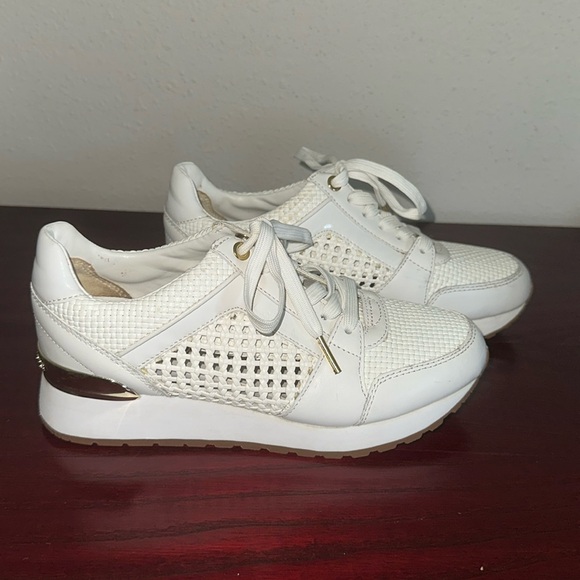 Michael Kors White Woven Sneakers - Picture 3 of 9